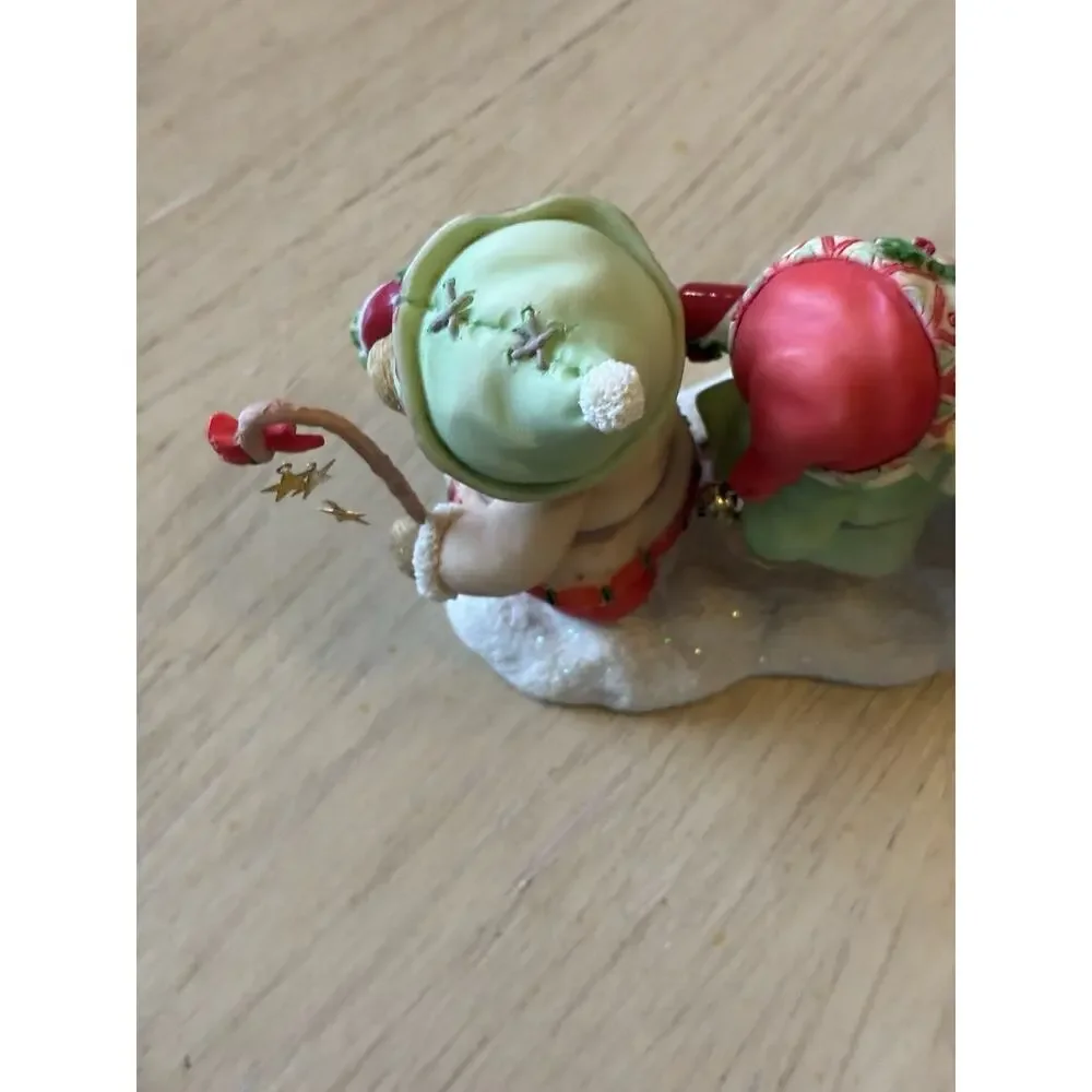 Cherished Teddies Adam Karen Katelyn Bringing A Sweet Season Candy Cane LOW REG